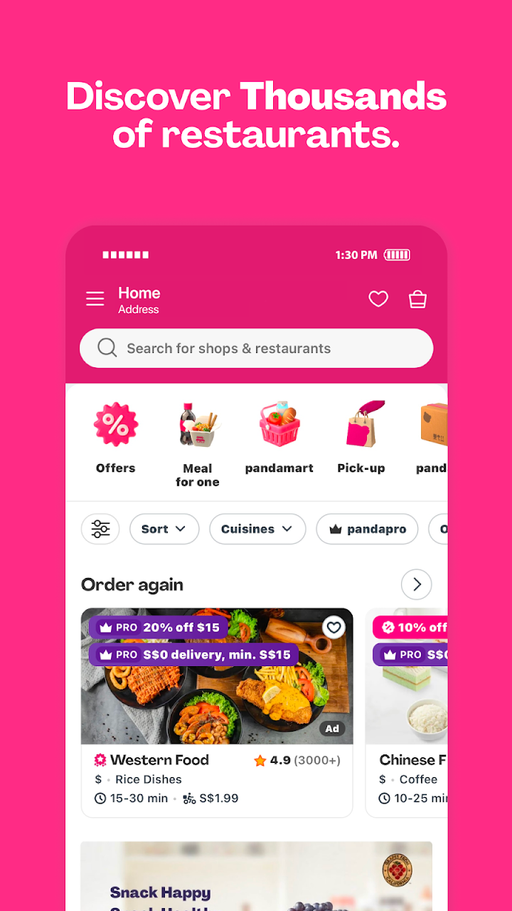 foodpanda: food & groceries screenshot