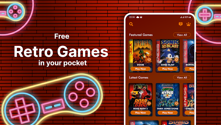 Retro Games 90s Emulator screenshot